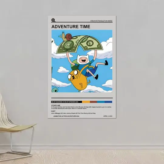 Adventure Time Tv Show Poster Meaningful Gift For Family Gift For Boyfriend Valentine Gift Birthday Gift Holiday Gift