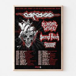 Poster Carcass 2023 North American Tour Meaningful Gift For Family Gift For Boyfriend Valentine Gift Birthday Gift Holiday Gift
