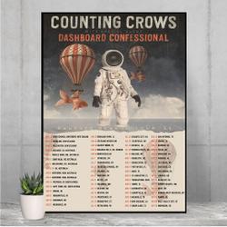 Counting Crows 2023 Tour Poster, Gift for Fan Meaningful Gift For Family Gift For Boyfriend Valentine Gift Birthday Gift Holiday Gift