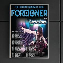 Foreigner The Historic Farewell Tour 2023 Poster - Foreigner With Loverboy Poster Meaningful Gift For Family Gift For Boyfriend Valentine Gift Birthday Gift Holiday Gift