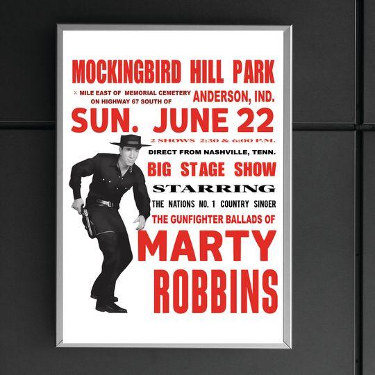 Marty Robbins Concert Poster Premium Matte Vertical Poster Meaningful Gift For Family Gift For Boyfriend Valentine Gift Birthday Gift Holiday Gift