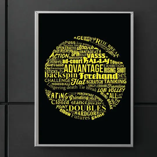 Tennis Ball Word Cloud Tennis Gift Word Tags Tennis Art Design For Tennis Players Premium Matte Vertical Poster Meaningful Gift For Family Gift For Boyfriend Valentine Gift Birthday Gift Holiday Gift