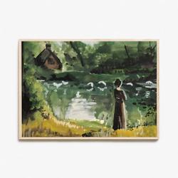 Pride and Prejudice Pond Scene Premium Matte Poster Meaningful Gift For Family Gift For Boyfriend Valentine Gift Birthday Gift Holiday Gift