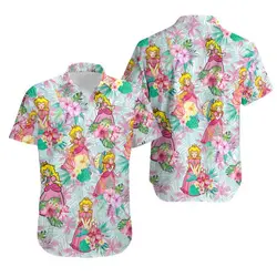 Princess Peach Tropical Hawaiian Shirt Gift For Your Girlfriend Boyfriend Gift For Love Gift For Friend Best Valentine Present Holiday Gift