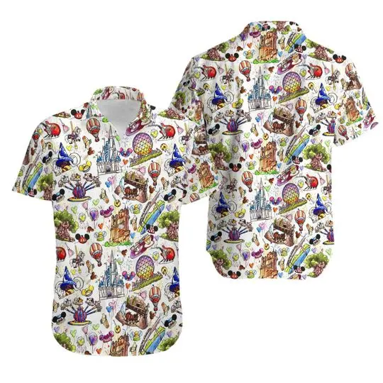 Disney Parks Food Hawaiian Shirt, Summer 2023 Unisex Hawaiian Trip Shirts Gift For Your Girlfriend Boyfriend Gift For Love Gift For Friend Best Valentine Present Holiday Gift