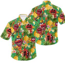 Animal Muppet Hawaiian Shirt, Hawaii Holiday Beach Shirt, Santa Claus Shirt Gift For Your Girlfriend Boyfriend Gift For Love Gift For Friend Best Valentine Present Holiday Gift