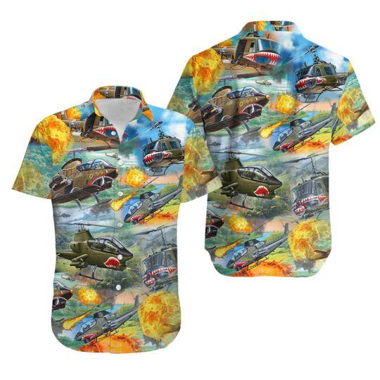 Huey Cobra Helicopter Remember The Day Hawaiian Shirt Gift For Your Girlfriend Boyfriend Gift For Love Gift For Friend Best Valentine Present Holiday Gift