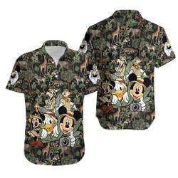 Hawaiian Shirt For Men Mickey Donal and Friend Gift For Your Girlfriend Boyfriend Gift For Love Gift For Friend Best Valentine Present Holiday Gift