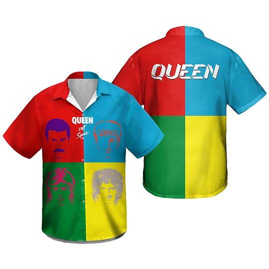 Queen Hot Space Hawaiian Shirt, Music Hawaiian Shirt, Freddie Mercury Gift For Your Girlfriend Boyfriend Gift For Love Gift For Friend Best Valentine Present Holiday Gift