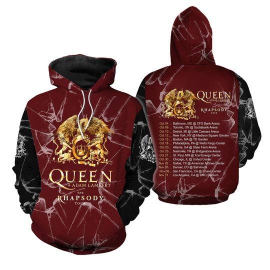 Queen Adam Lambert The Rhapsody Tour 2023 3D Hoodie