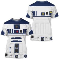 R2D2 Halloween Cosplay 3D T-Shirt Meaningful Gift For Family Gift For Boyfriend Valentine Gift