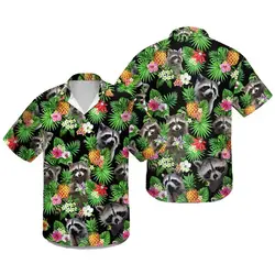 Raccoon Lovers Hawaiian Summer Shirt Gift For Your Girlfriend Boyfriend Gift For Love Gift For Friend Best Valentine Present Holiday Gift
