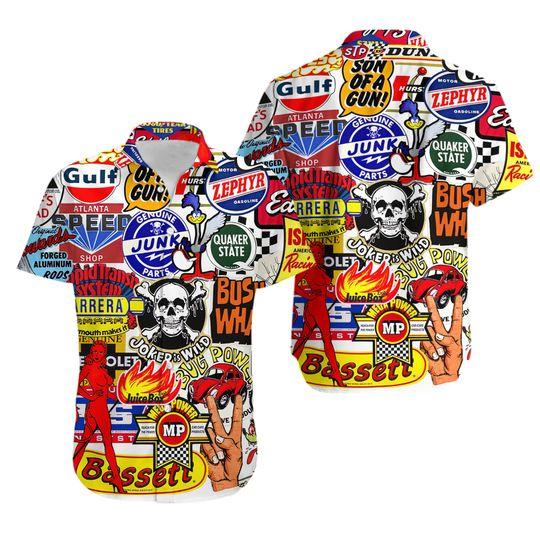 Racing Car Labeling Hawaiian Shirt Gift For Your Girlfriend Boyfriend Gift For Love Gift For Friend Best Valentine Present Holiday Gift