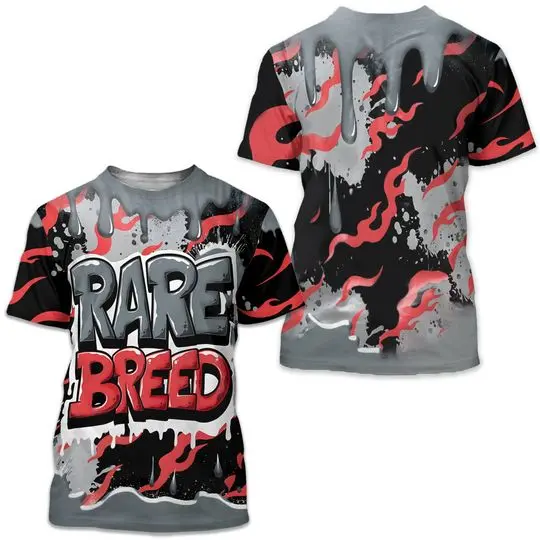Rare Breed 3D Drippin Unisex 3D Shirt. Jordan 4 Retro Infrared 3D Shirt Meaningful Gift For Family Gift For Boyfriend Valentine Gift