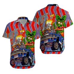 Rat Fink Rattail Hot Rod Hawaiian Shirt Gift For Your Girlfriend Boyfriend Gift For Love Gift For Friend Best Valentine Present Holiday Gift