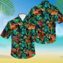 Red Angus Hawaiian Shirts Gift For Your Girlfriend Boyfriend Gift For Love Gift For Friend Best Valentine Present Holiday Gift