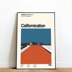 Red Hot Chili Peppers Poster | Californication Album Poster| Minimalist Art, Mid century Art Print Meaningful Gift For Family Gift For Boyfriend Valentine Gift Birthday Gift Holiday Gift