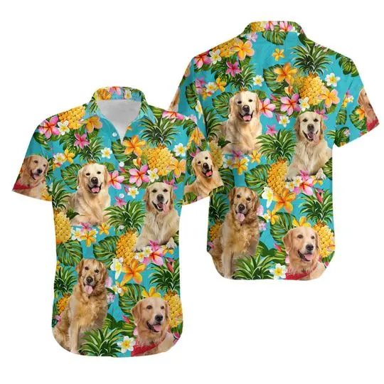 Retriever Dog Shirt Retriever Dog Hawaiian Shirt, Aloha Hawaiian Gift For Your Girlfriend Boyfriend Gift For Love Gift For Friend Best Valentine Present Holiday Gift