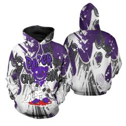 Retro Dark Iris 3s Matching 3D Hoodie