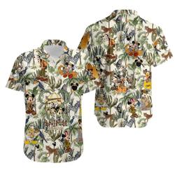 Retro Disney Animal Kingdom Mickey and Friends Hawaiian Shirt Gift For Your Girlfriend Boyfriend Gift For Love Gift For Friend Best Valentine Present Holiday Gift