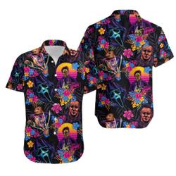 Retro Horror Movie Characters Hawaiian Shirt Gift For Your Girlfriend Boyfriend Gift For Love Gift For Friend Best Valentine Present Holiday Gift