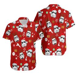 Retro Stormtrooper Santa Hat Reindeer Hawaiian Shirt, Star Wars Christmas Hawaii Shirt Gift For Your Girlfriend Boyfriend Gift For Love Gift For Friend Best Valentine Present Holiday Gift