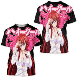 Rias Gremory-High School DxD Men 3D Full Print Short Sleeve T-Shirt Meaningful Gift For Family Gift For Boyfriend Valentine Gift