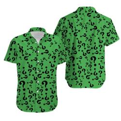 Riddler Supervillain Green Hawaiian Shirt Gift For Your Girlfriend Boyfriend Gift For Love Gift For Friend Best Valentine Present Holiday Gift