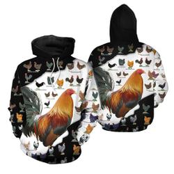 Rooster 3D All Over Print Pullover Hoodie