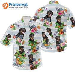 Rottweiler Hawaiian Shirts, Summer Shirts, Dog Lover Shirts, Men Shirts,  Rottweiler Lovers, Rottweiler Gifts Gift For Your Girlfriend Boyfriend Gift For Love Gift For Friend Best Valentine Present Holiday Gift