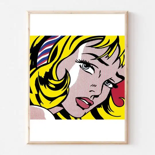 Girl with Ribbon Hair painted on canvas hand painted Premium Matte Vertical Poster Meaningful Gift For Family Gift For Boyfriend Valentine Gift Birthday Gift Holiday Gift