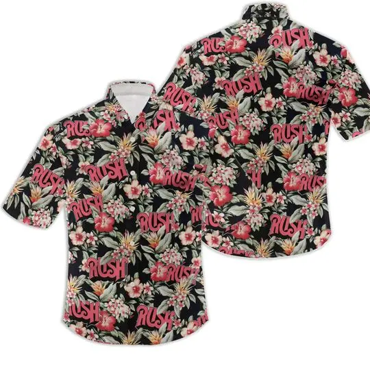 Rush Hawaiian Shirts, Rush Band Button Up Hawaiian Shirt Gift For Your Girlfriend Boyfriend Gift For Love Gift For Friend Best Valentine Present Holiday Gift