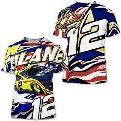 Ryan Blaney #12 MOEN Patriotic Blue Sublimated Shirt Meaningful Gift For Family Gift For Boyfriend Valentine Gift