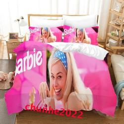 Barbie Quilt Cover Soft Three-Piece Bedding Set Gift For Your Girlfriend Boyfriend Gift For Love Gift For Friend Best Valentine Present Holiday Gift