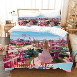 Barbie Quilt Cover Soft Three-Piece Bedding Set Gift For Your Girlfriend Boyfriend Gift For Love Gift For Friend Best Valentine Present Holiday Gift