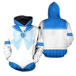 Sailor Mercury Suit Full Over Print 3D Hoodie