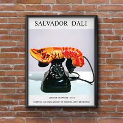 Salvador Dali - Lobster Telephone Premium Matte Vertical Poster Meaningful Gift For Family Gift For Boyfriend Valentine Gift Birthday Gift Holiday Gift