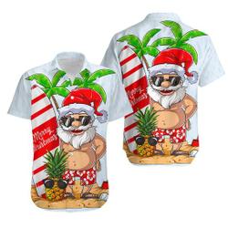 Santa Claus Christmas Hawaiian Shirt Gift For Your Girlfriend Boyfriend Gift For Love Gift For Friend Best Valentine Present Holiday Gift