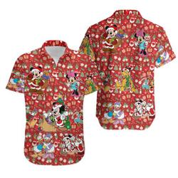 Santa Mickey Hawaiian Matching Shirt Gift For Your Girlfriend Boyfriend Gift For Love Gift For Friend Best Valentine Present Holiday Gift
