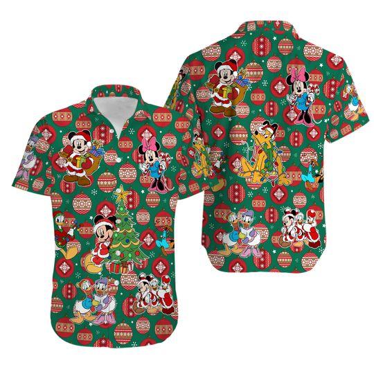 Santa Mickey Hawaiian Shirt Gift For Your Girlfriend Boyfriend Gift For Love Gift For Friend Best Valentine Present Holiday Gift