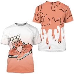 Sauce Got Em Shoes Smile Unisex Sneaker Shirt Match Crimson Bliss 5s Tee Meaningful Gift For Family Gift For Boyfriend Valentine Gift