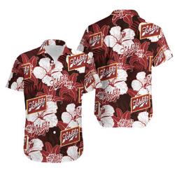 Schlitz Hawaiian Floral Pattern Schlitz Hawaiian Shirt Gift For Your Girlfriend Boyfriend Gift For Love Gift For Friend Best Valentine Present Holiday Gift