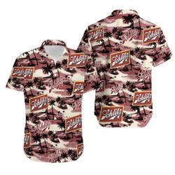 Schlitz Hawaiian Sea Island Pattern Shirt Gift For Your Girlfriend Boyfriend Gift For Love Gift For Friend Best Valentine Present Holiday Gift