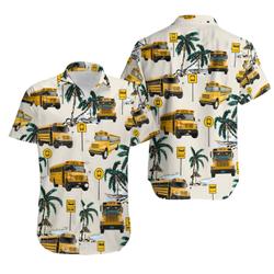 School Bus Hawaiian Shirt, School Bus Beach Shirt Gift For Your Girlfriend Boyfriend Gift For Love Gift For Friend Best Valentine Present Holiday Gift