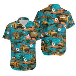 School Bus Summer Hawaiian Shirt Shorts, Driver Summer Gift For Your Girlfriend Boyfriend Gift For Love Gift For Friend Best Valentine Present Holiday Gift