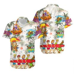 Scooby Doo Hawaiian Shirt, Scooby Doo Shorts, Tropical Flower Hawaiian Shirt Gift For Your Girlfriend Boyfriend Gift For Love Gift For Friend Best Valentine Present Holiday Gift