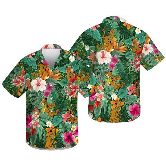 Scooby Doo Hawaiian Shirt, Summer Hawaiian Aloha Gift For Your Girlfriend Boyfriend Gift For Love Gift For Friend Best Valentine Present Holiday Gift