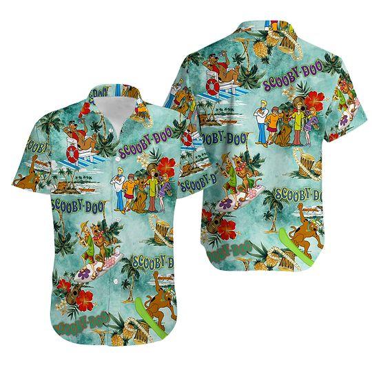 Scooby Doo Tropical Hawaiian Shirt Aloha Shirt Gift For Your Girlfriend Boyfriend Gift For Love Gift For Friend Best Valentine Present Holiday Gift