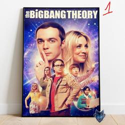 The Big Bang Theory Poster, Johnny Galecki Wall Art, Rolled Canvas Print, TV Series Poster Gift Meaningful Gift For Family Gift For Boyfriend Valentine Gift Birthday Gift Holiday Gift