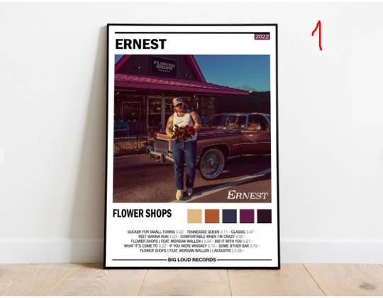 Ernest - Flower Shops - Album Poster Meaningful Gift For Family Gift For Boyfriend Valentine Gift Birthday Gift Holiday Gift